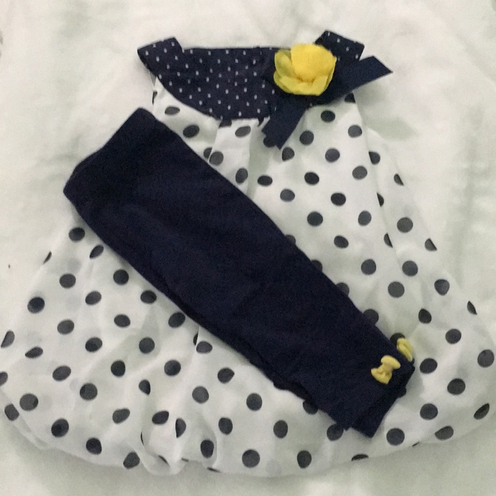 Little Me 2 piece matching dress set size 3T